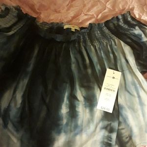 Blue Tie Die Crop Top